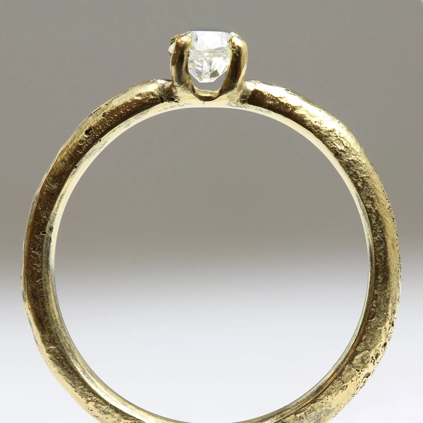 3.95mm 0.32ct Old Mine Cut Vintage Diamond Ring - Image 3