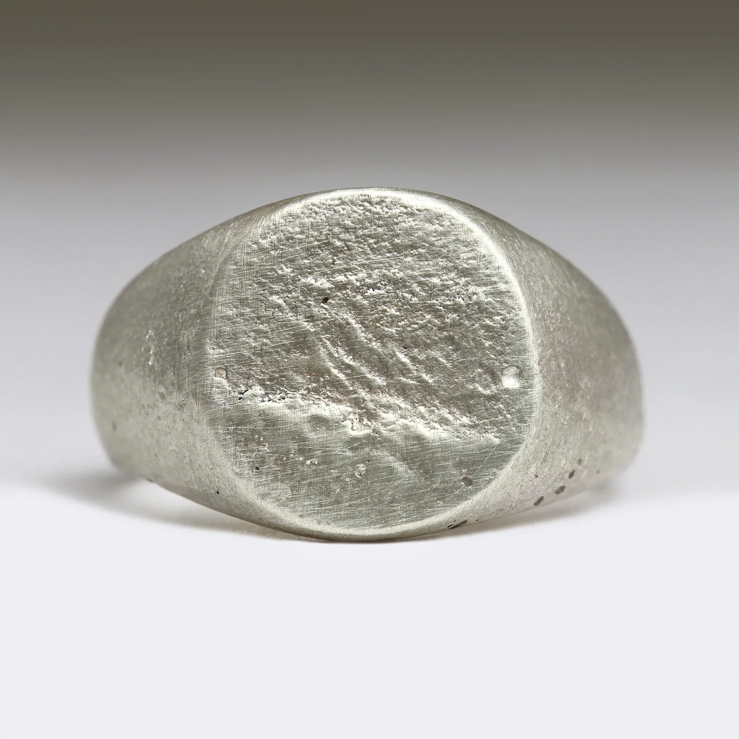 12mm Sandcast Signet Ring - Image 5