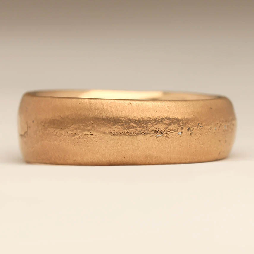 8mm Comfort Sandcast Ring - Image 9