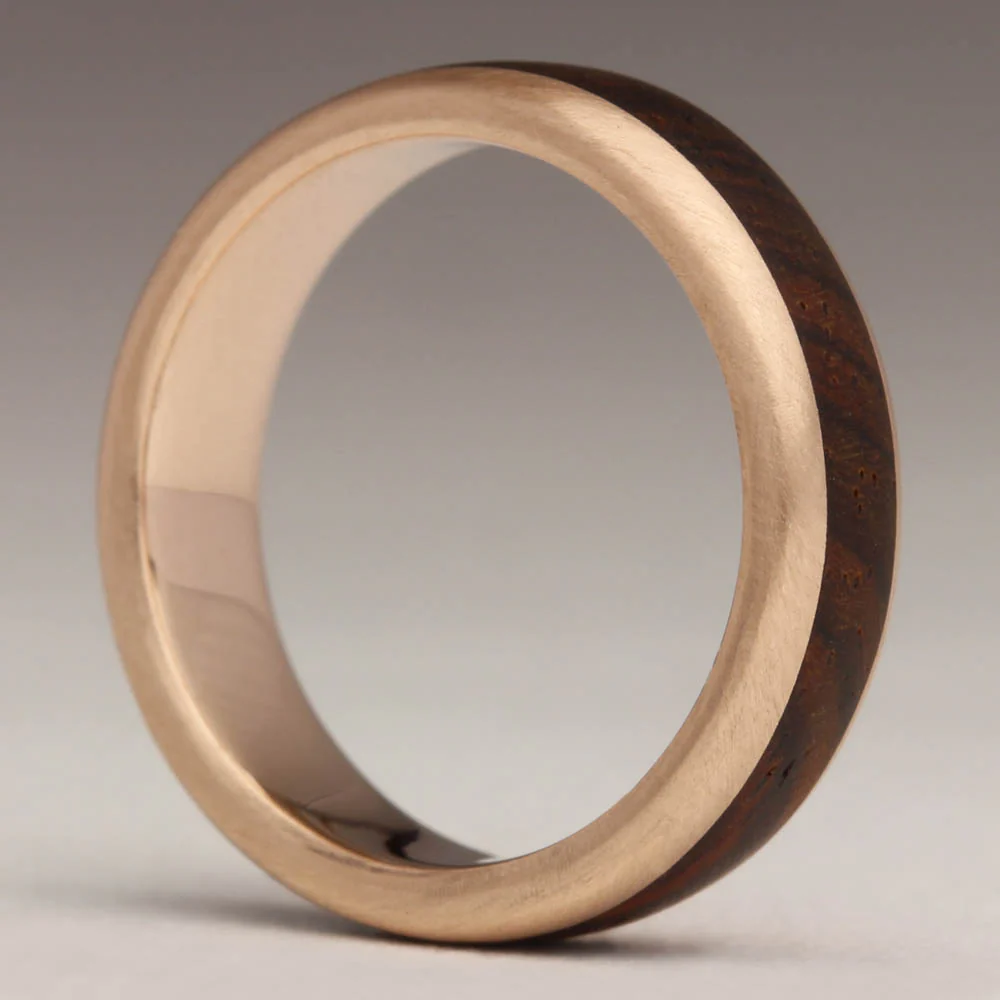 R55 6mm Comfort Wood Inlay Ring - Image 3