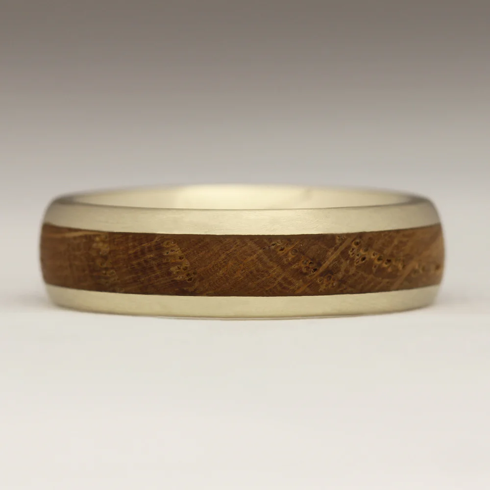 R55 6mm Comfort Wood Inlay Ring - Image 7