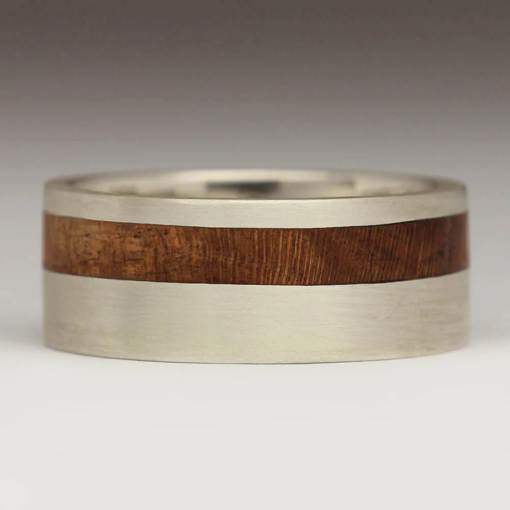 R1E 9mm Offset Wood Inlay Ring - Image 5