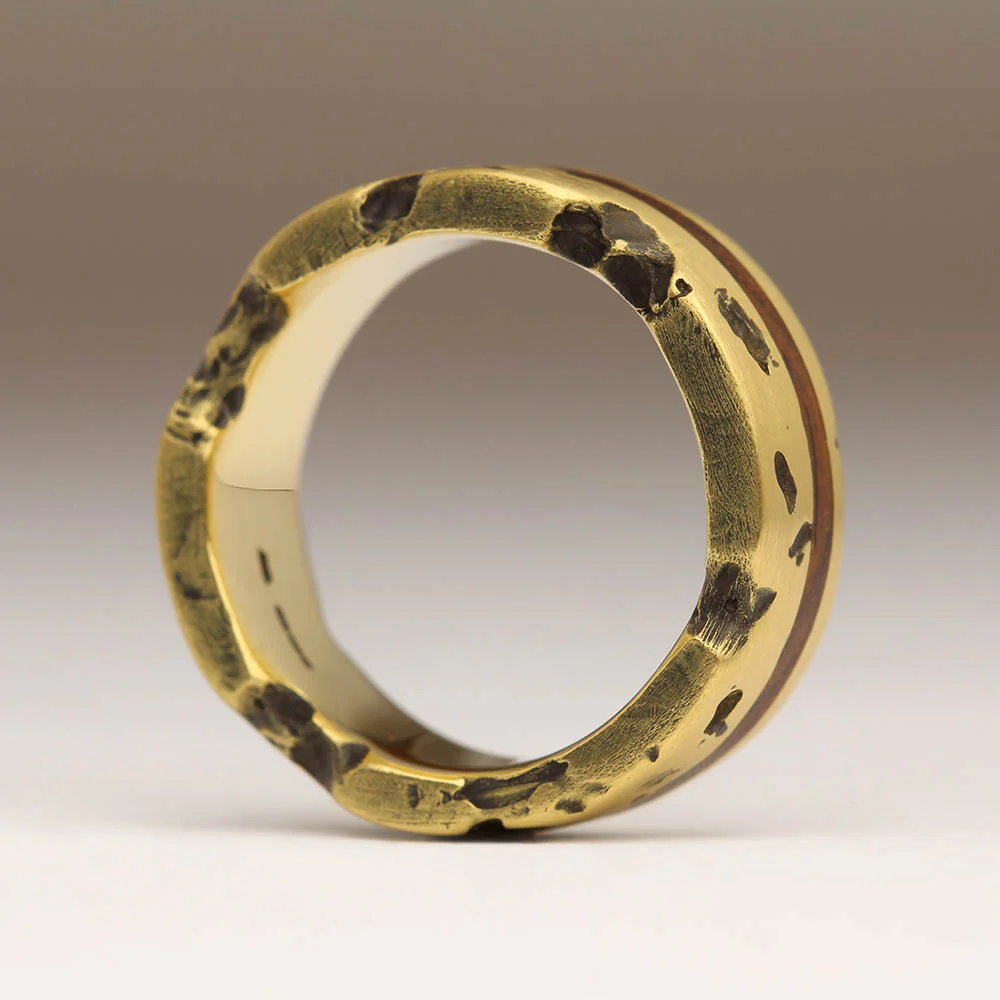 R52A 8mm Wood Rock Ring - Image 3