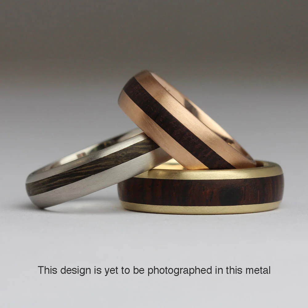 R55 5mm Comfort Wood Inlay Ring - Image 10