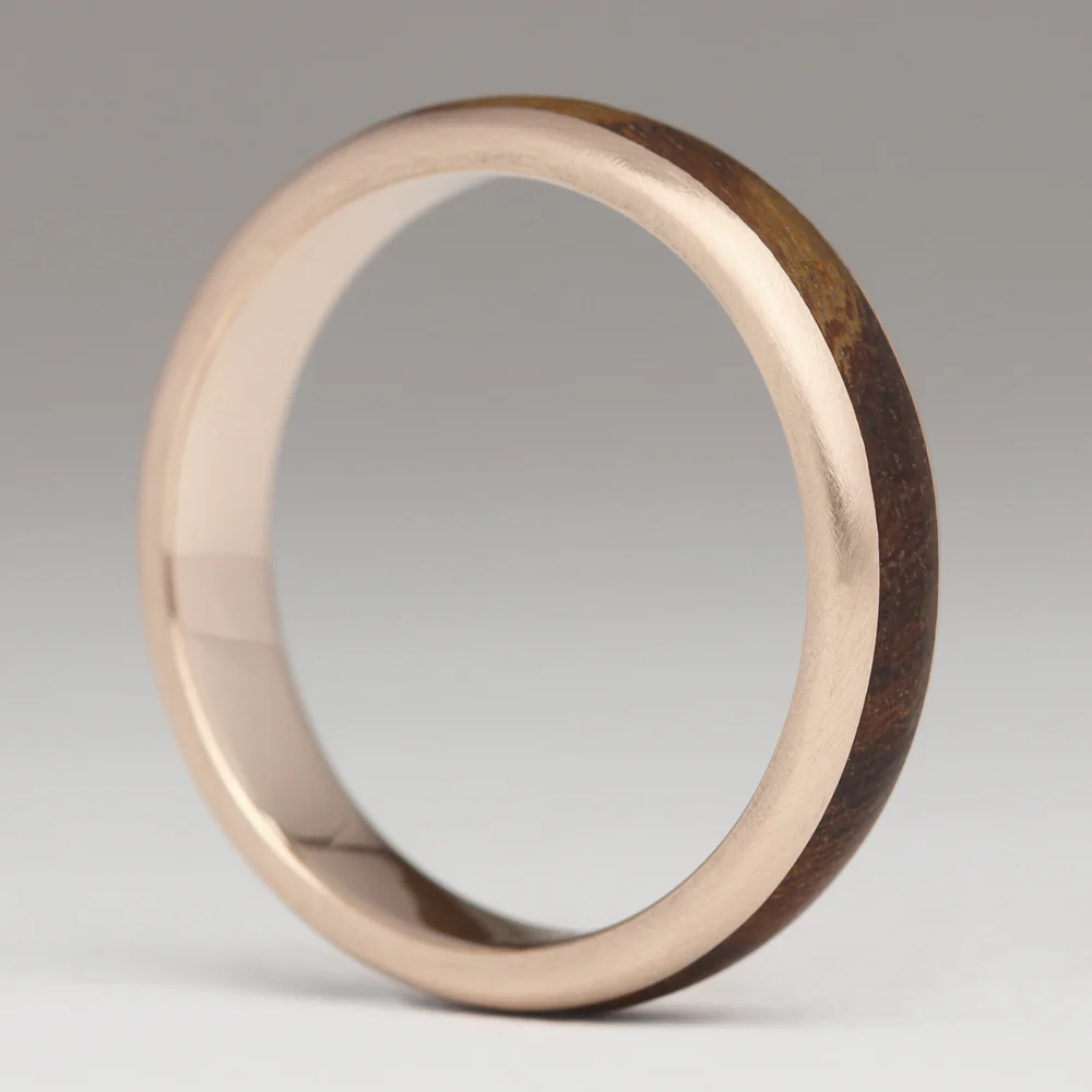 R55 5mm Comfort Wood Inlay Ring - Image 3