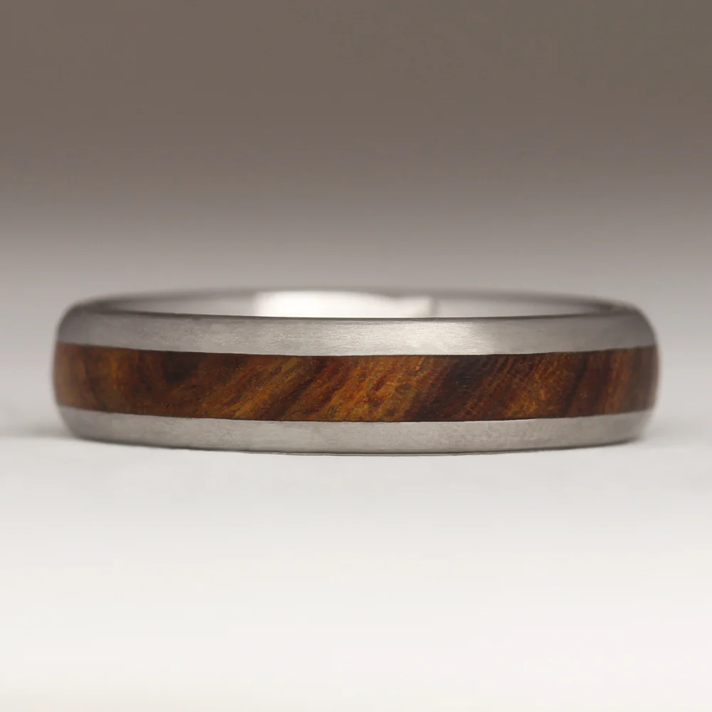 R55 5mm Comfort Wood Inlay Ring - Image 5