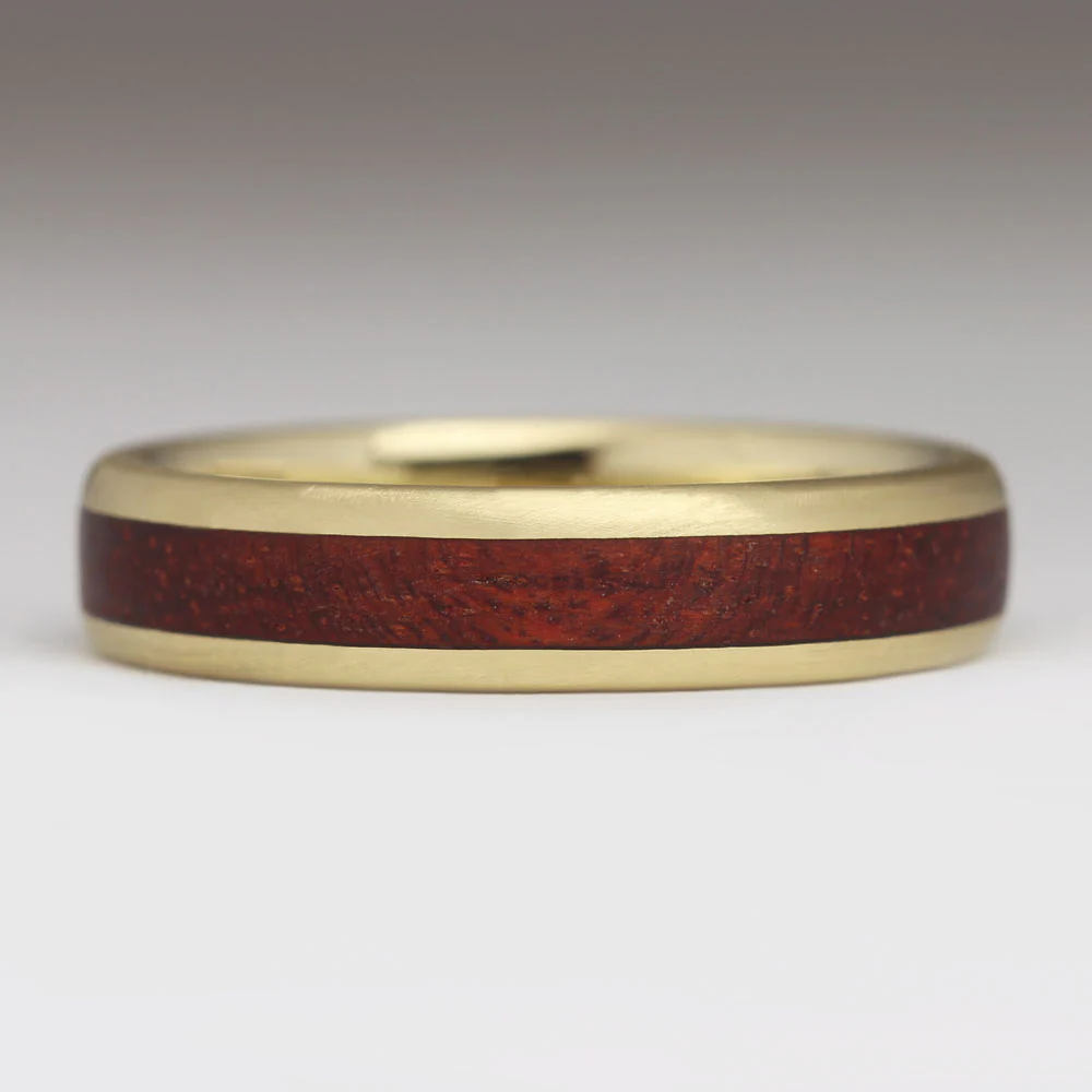 R55 5mm Comfort Wood Inlay Ring - Image 8