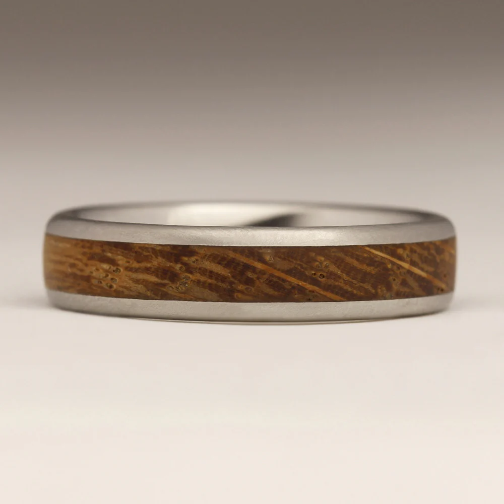 R55 5mm Comfort Wood Inlay Ring - Image 9