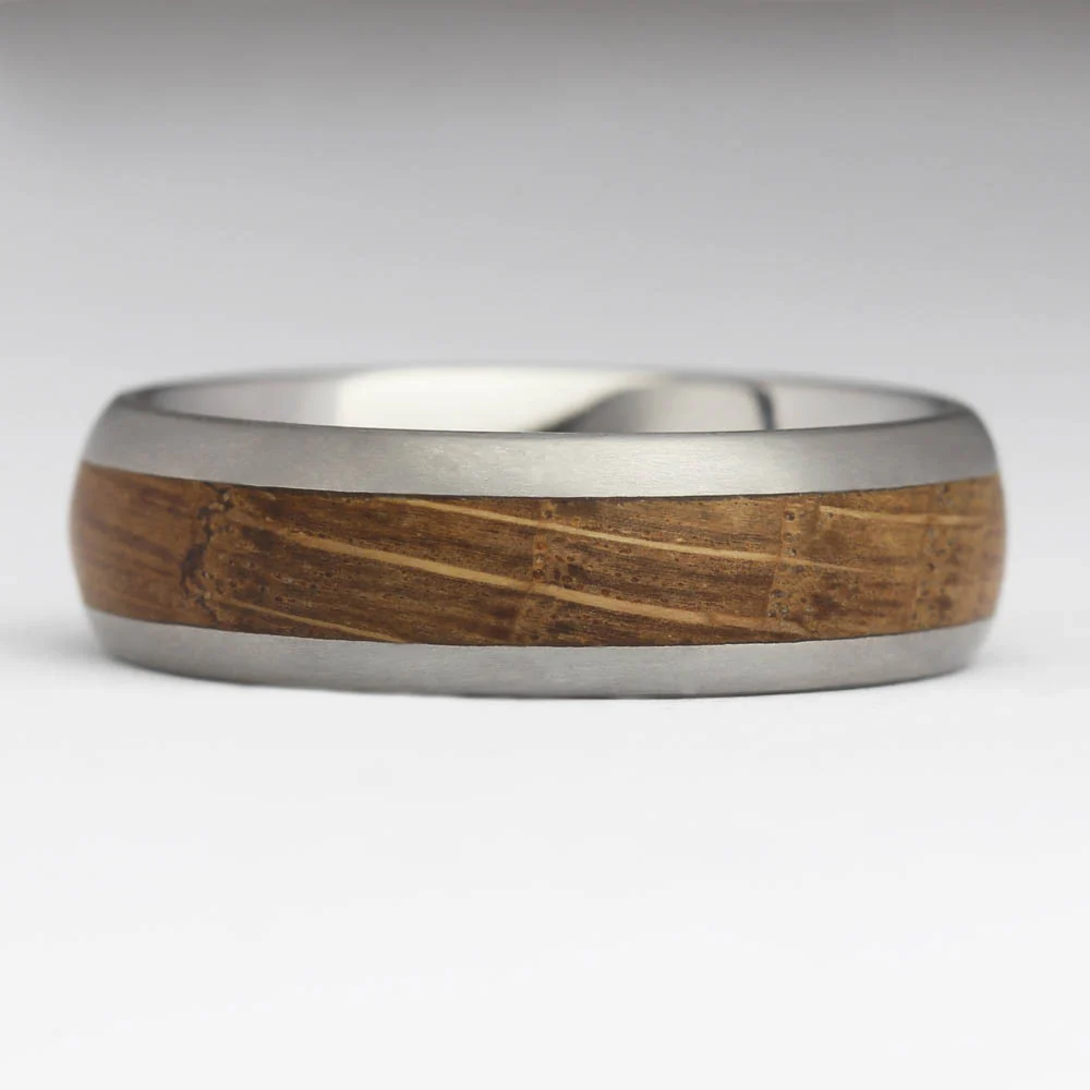 R55 7mm Comfort Wood Inlay Ring - Image 6