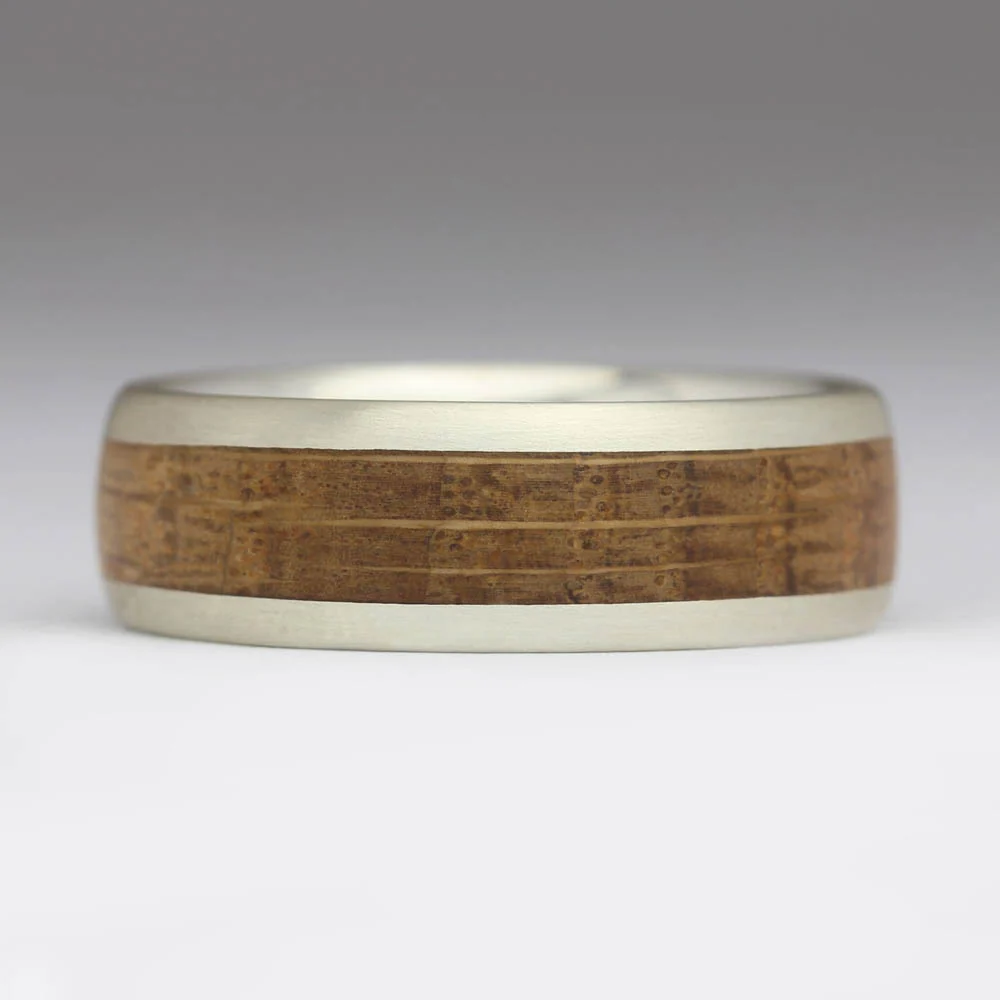 R55 7mm Comfort Wood Inlay Ring - Image 8