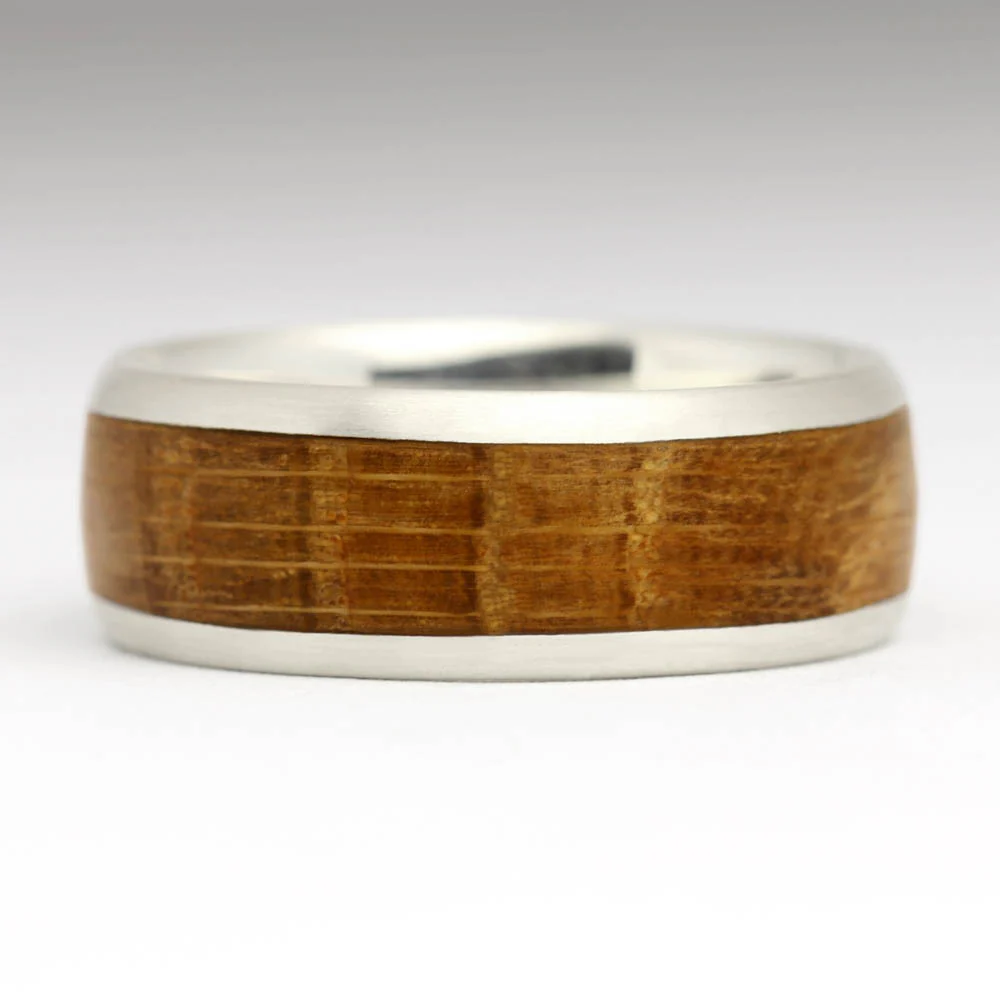 R55 8mm Comfort Wood Inlay Ring - Image 5