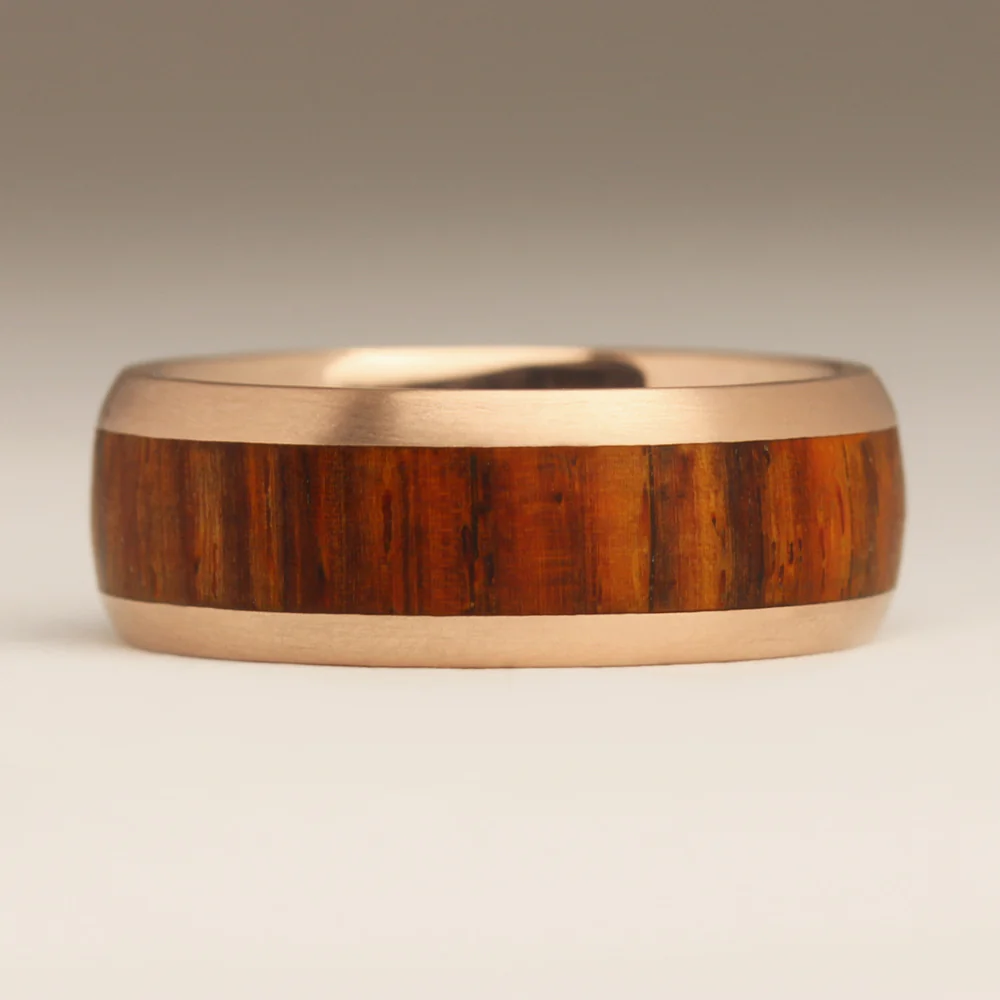R55 8mm Comfort Wood Inlay Ring - Image 6
