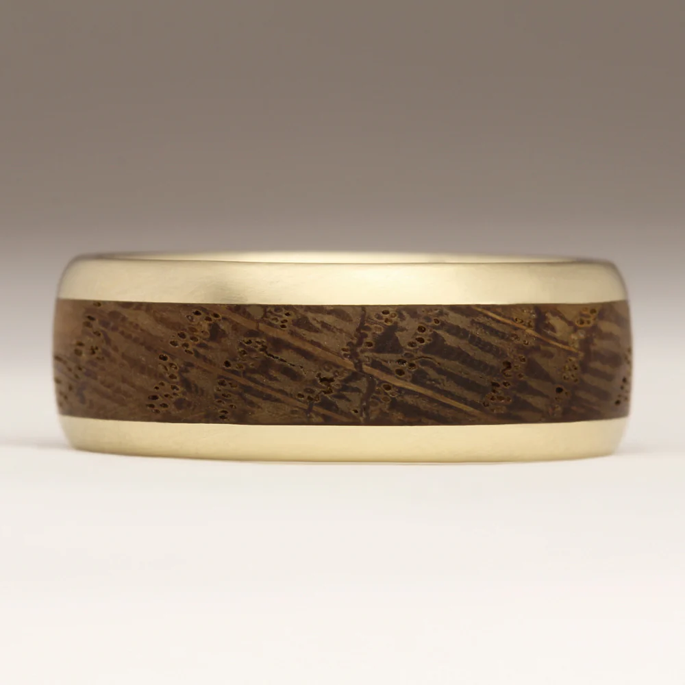 R55 8mm Comfort Wood Inlay Ring - Image 8