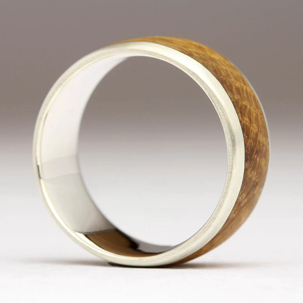 R55 9mm Comfort Wood Inlay Ring - Image 4