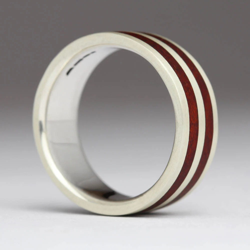 R6D 8mm Double Inlay Wood Ring - Image 3