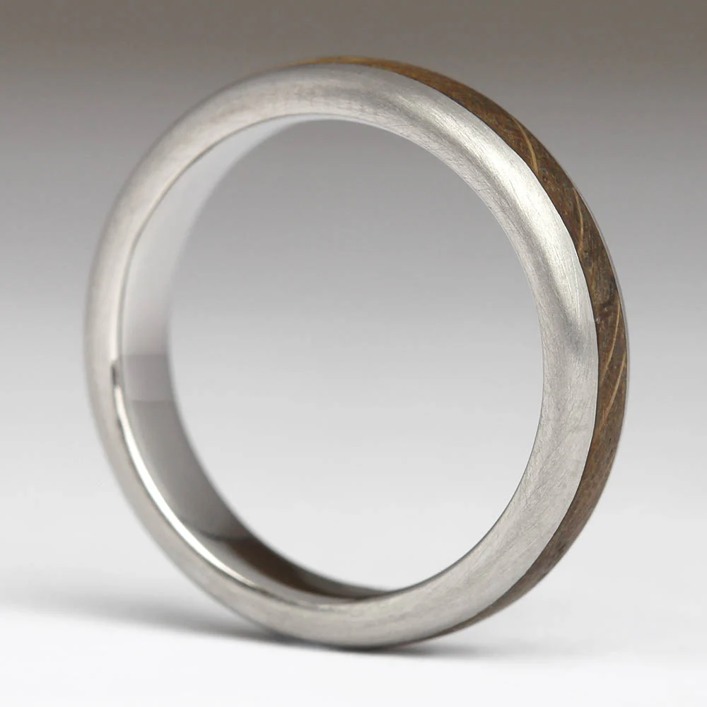 R55 4mm Comfort Wood Inlay Ring - Image 3