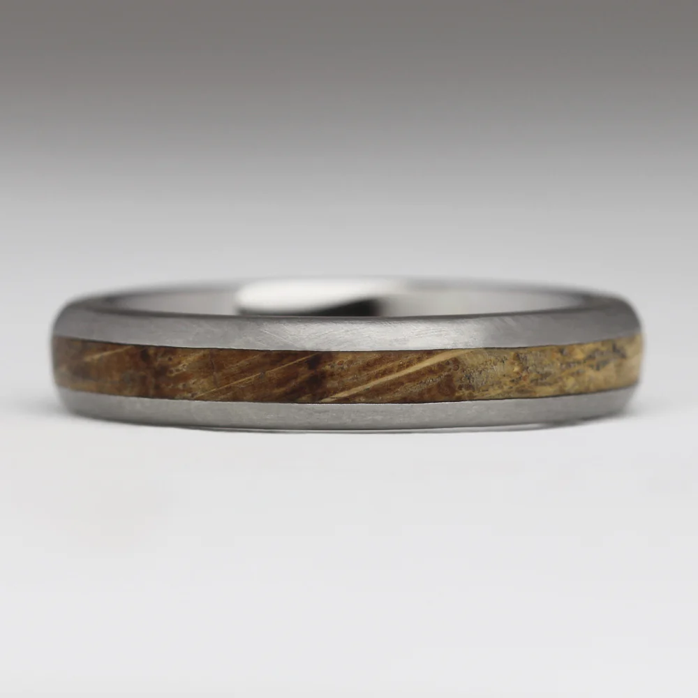 R55 4mm Comfort Wood Inlay Ring - Image 6