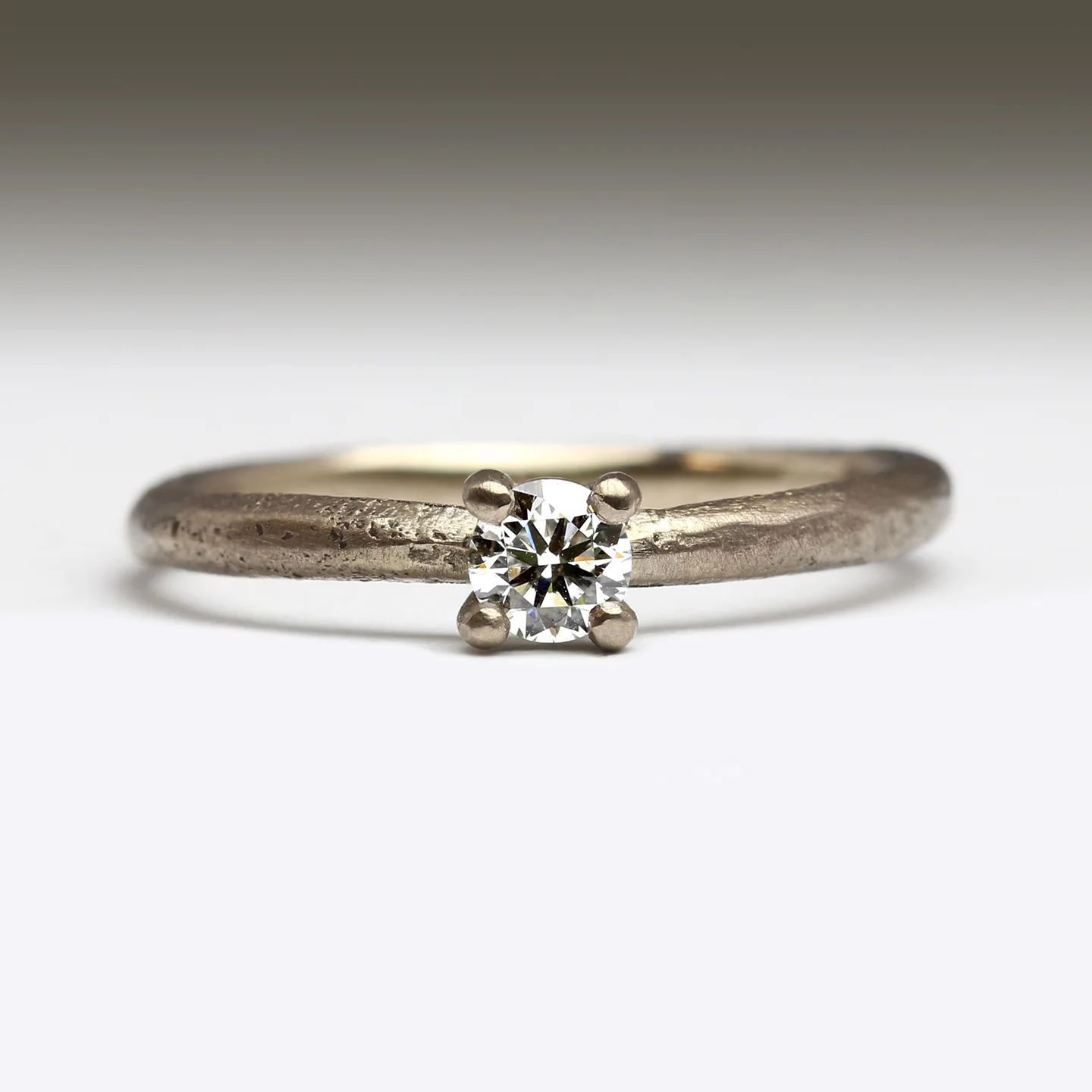 Godrevy - Sandcast Solitaire 0.16ct Diamond Ring - Image 5