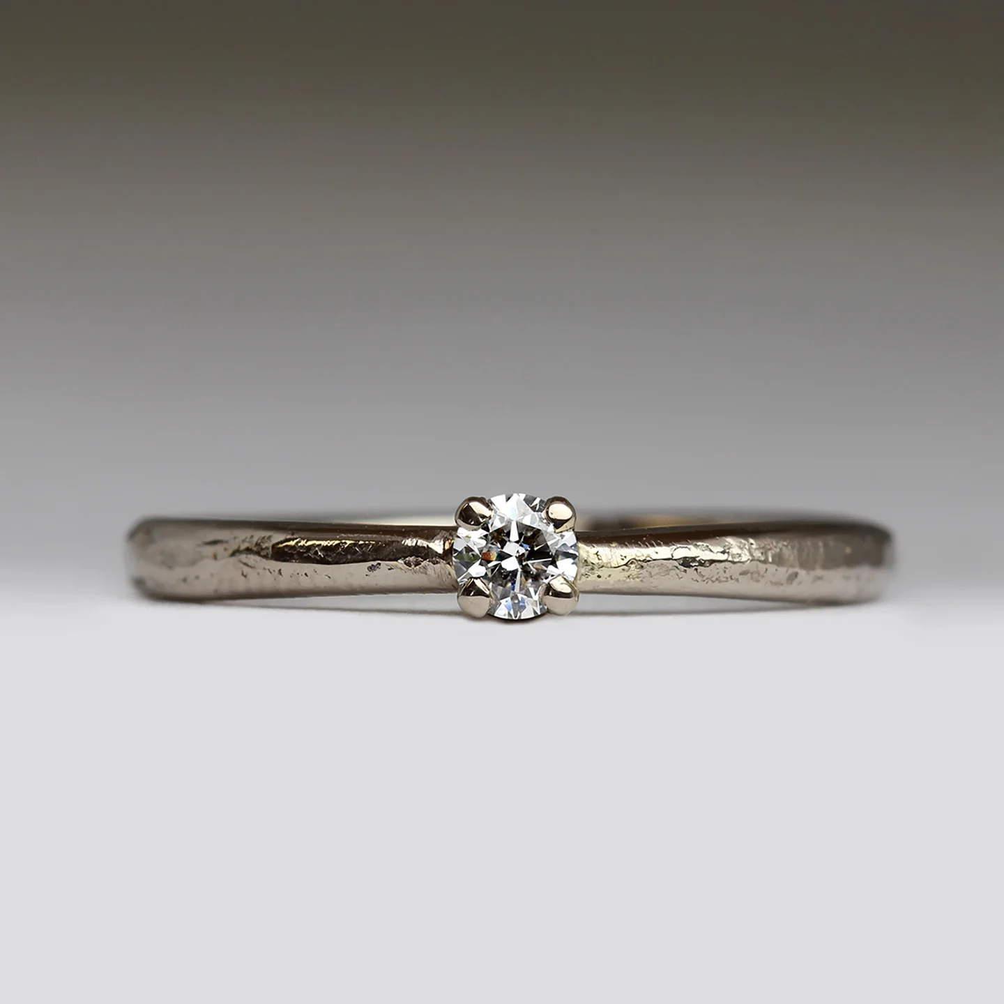 Godrevy - Sandcast Solitaire 0.1ct Diamond Ring - Image 5
