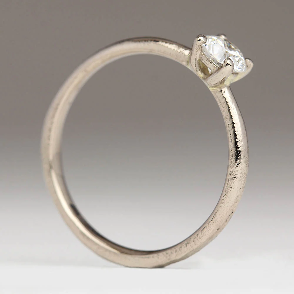 Tresco - Sandcast Solitaire 0.35ct Diamond Ring - Image 3