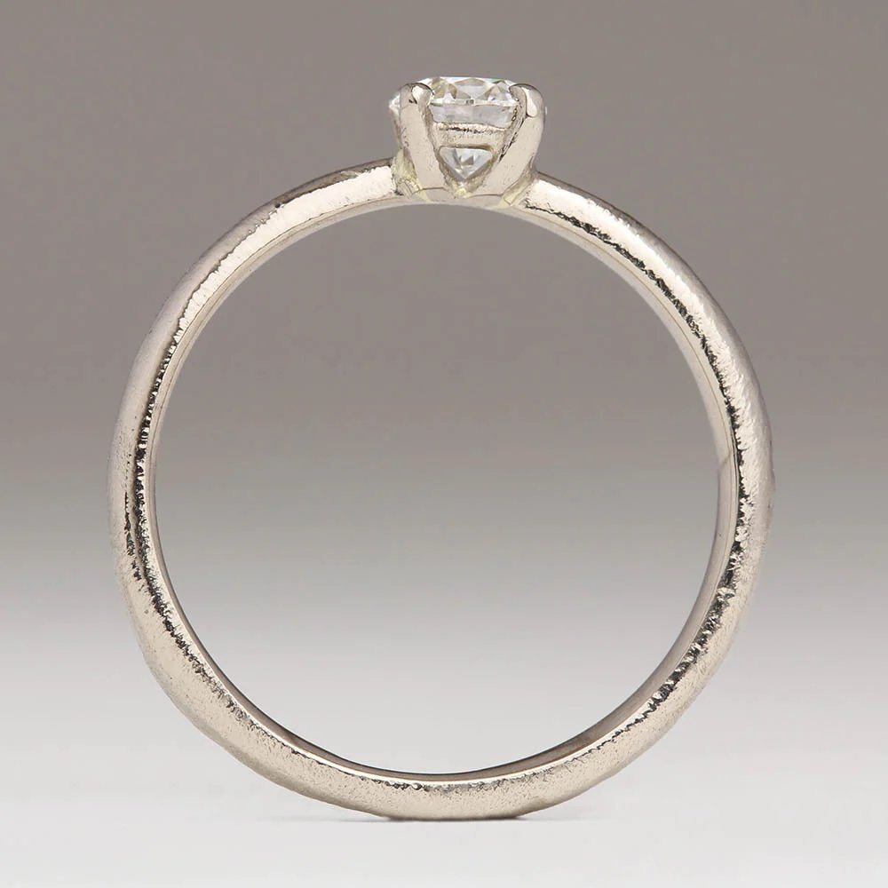 Tresco - Sandcast Solitaire 0.35ct Diamond Ring - Image 4