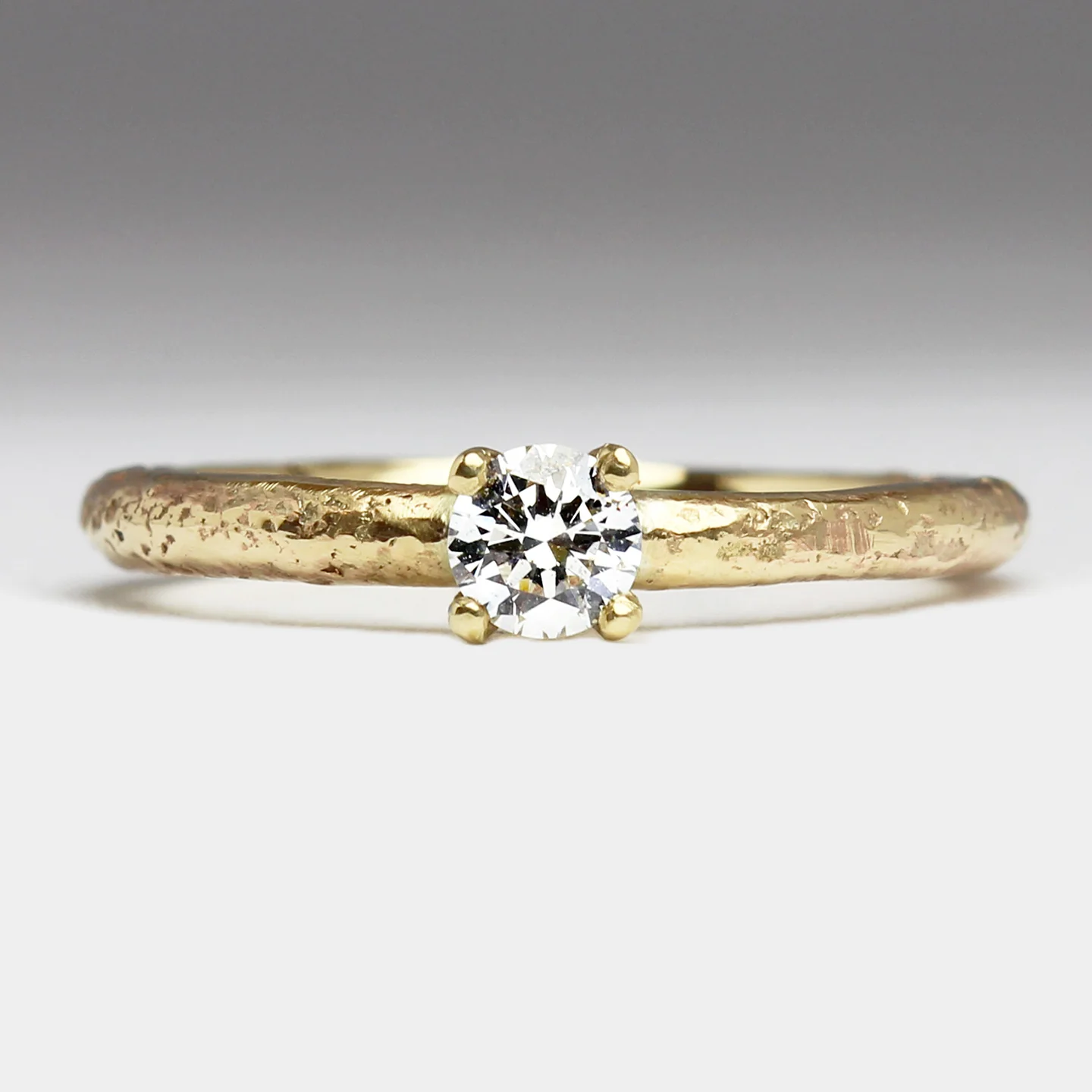 Godrevy - Sandcast Solitaire 0.22ct Diamond Ring - Image 7