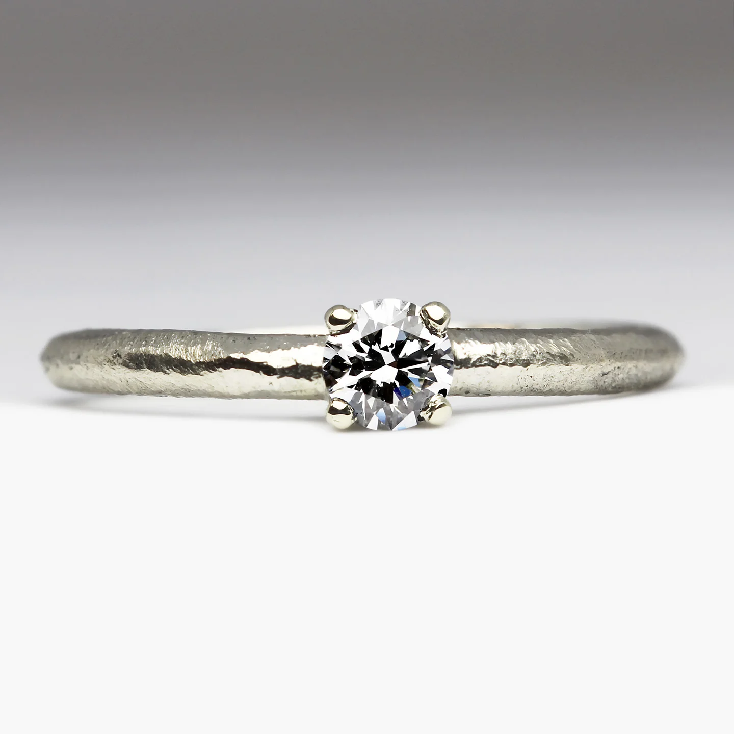 Godrevy - Sandcast Solitaire 0.22ct Diamond Ring - Image 8