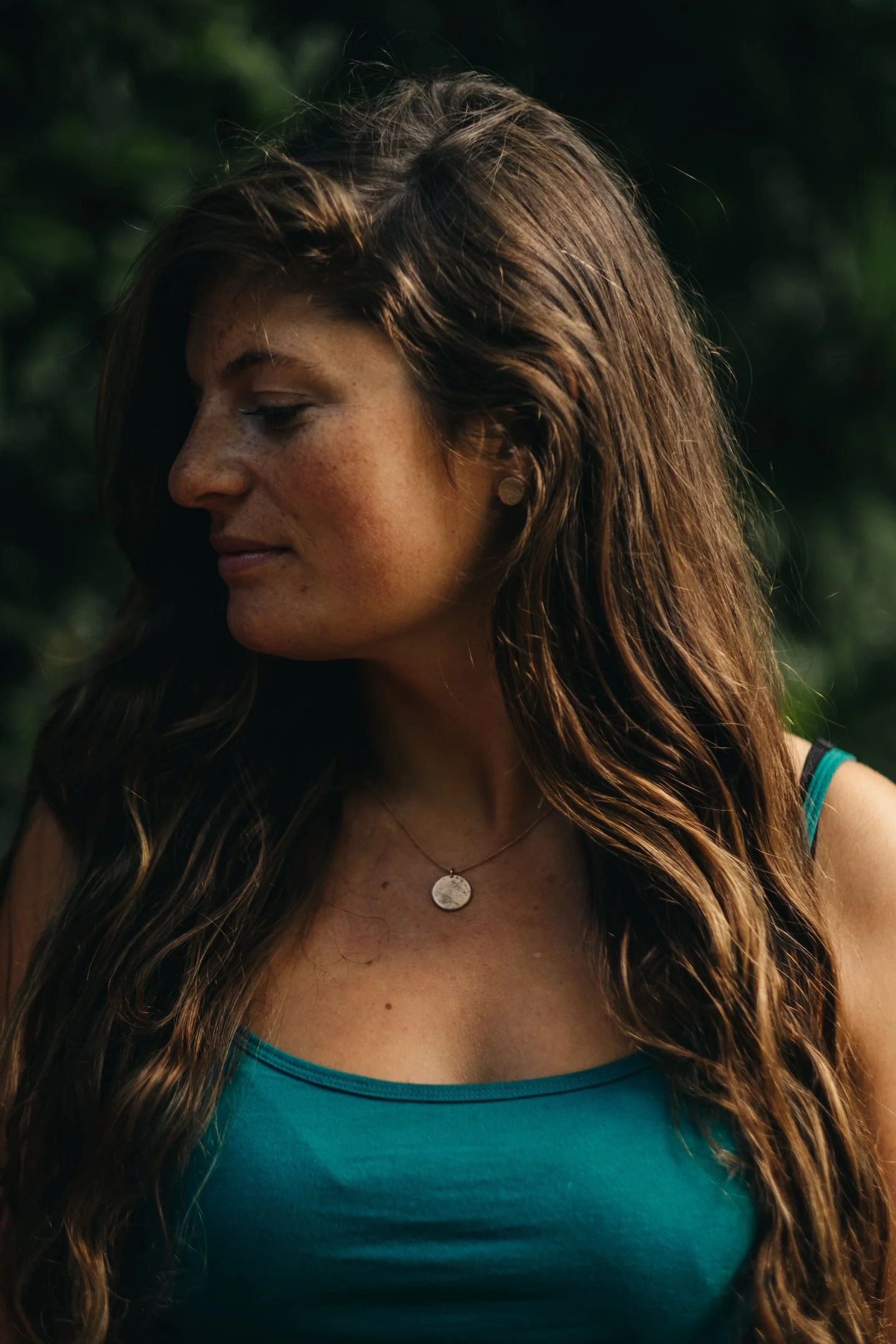 Sandcast 9ct Rose Gold Disc Pendant - Ready to Wear - Image 3