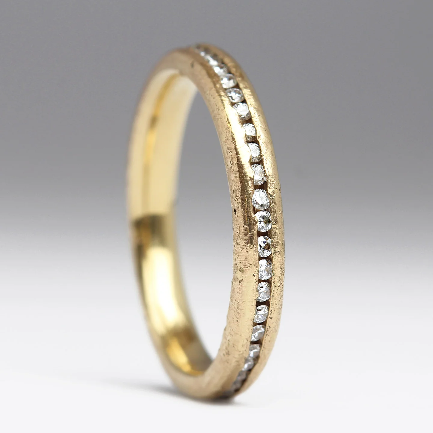 Sandcast Diamond Eternity Ring - Image 3