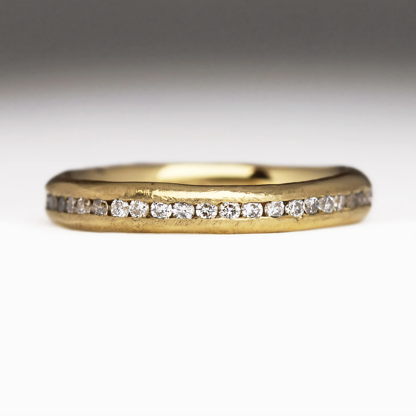Sandcast Diamond Eternity Ring - Image 5