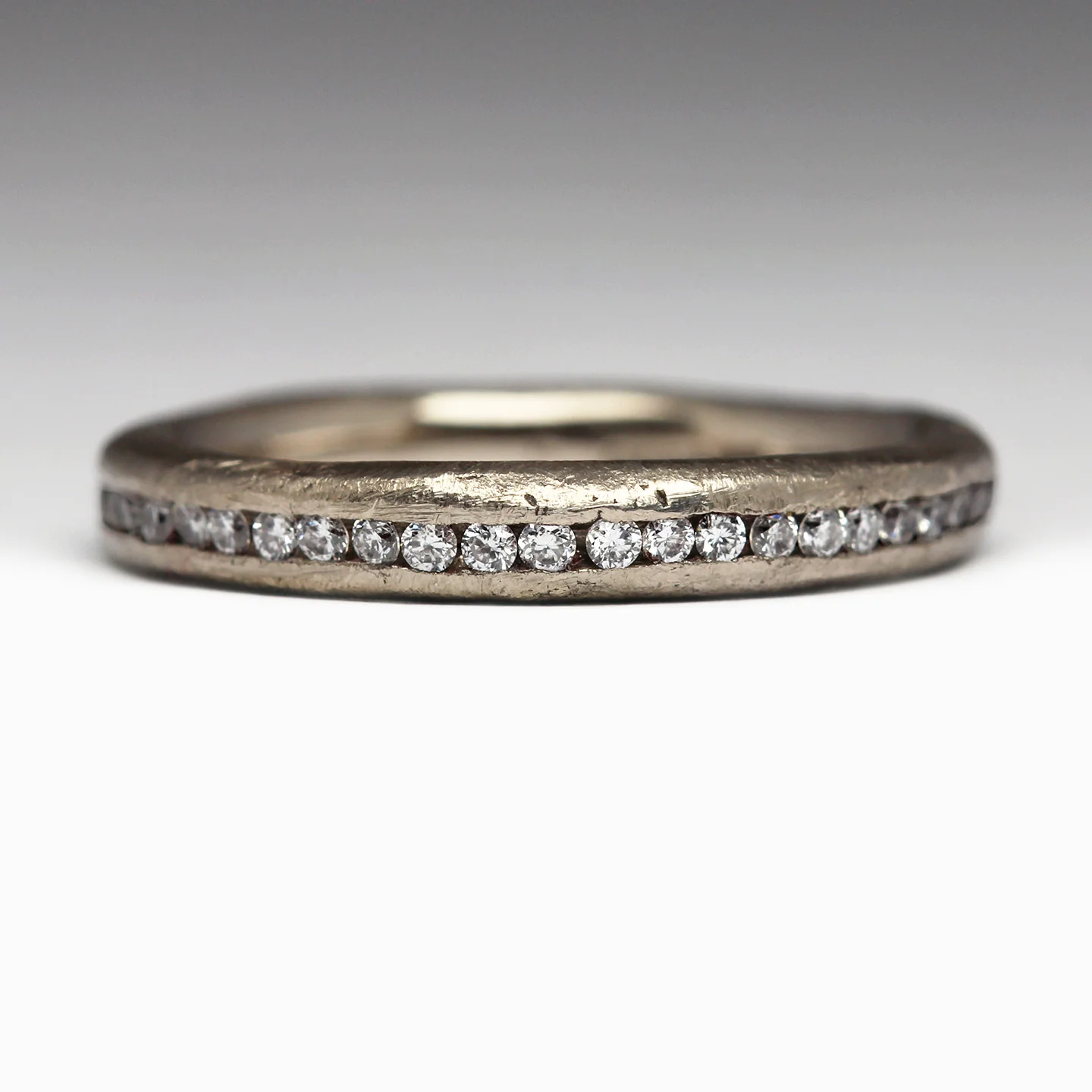 Sandcast Diamond Eternity Ring - Image 8