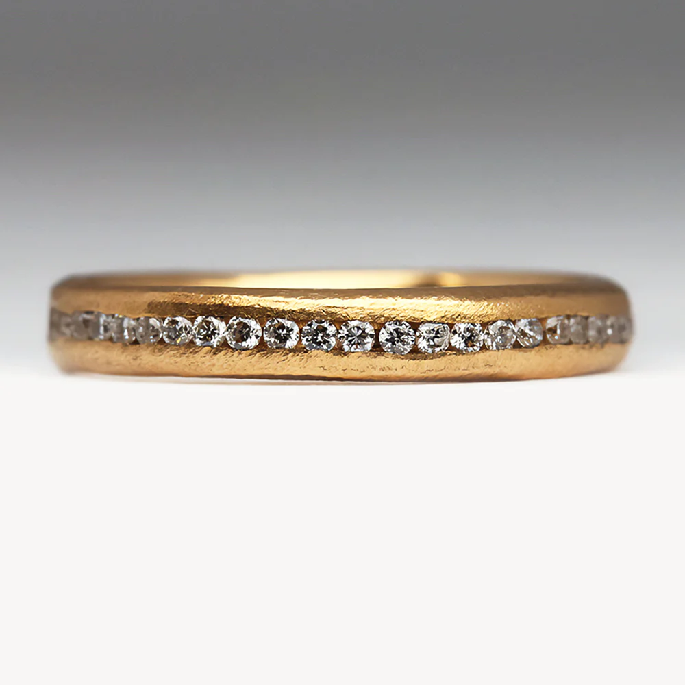 Sandcast Diamond Eternity Ring - Image 9