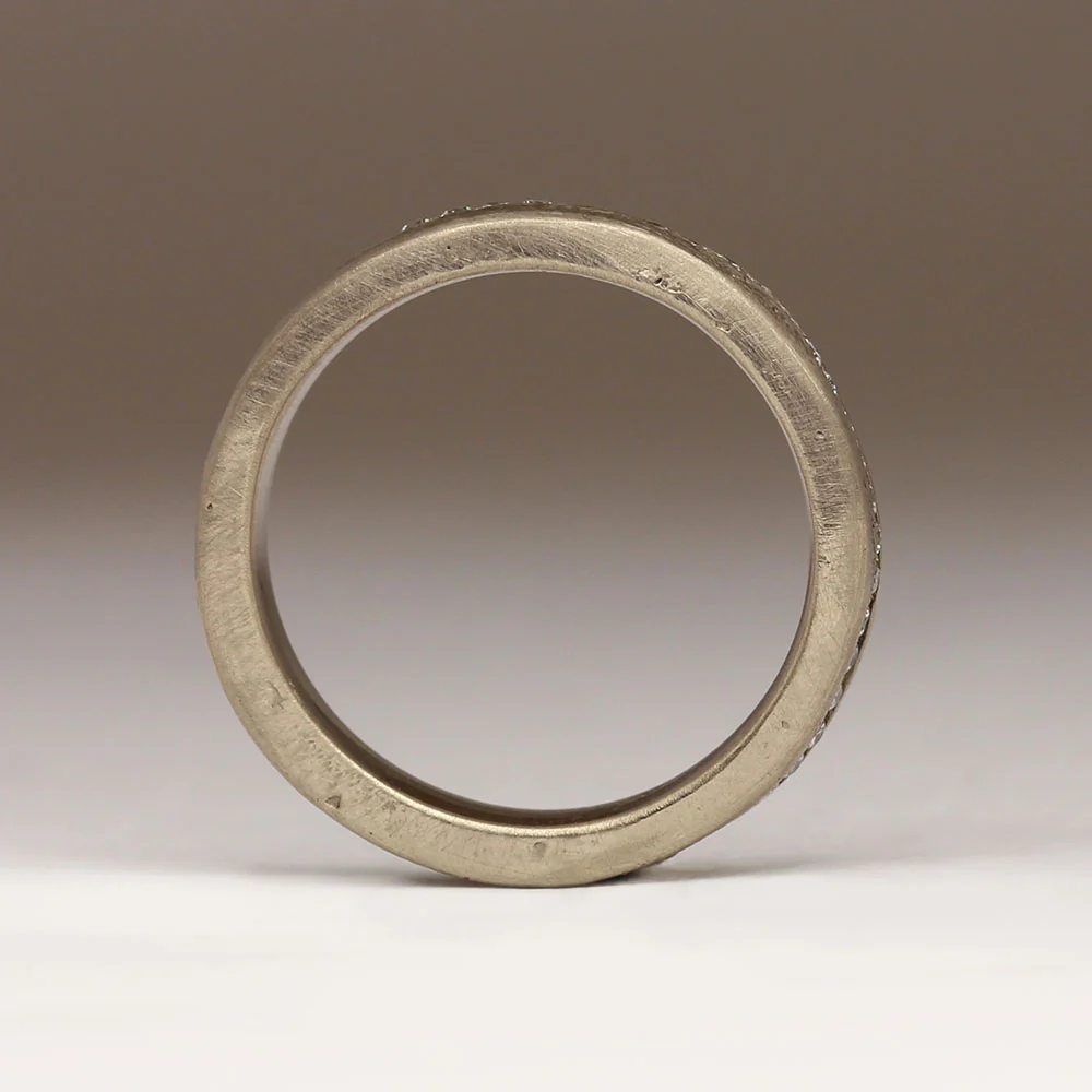 Sandcast Diamond Wave Eternity Ring - Image 4