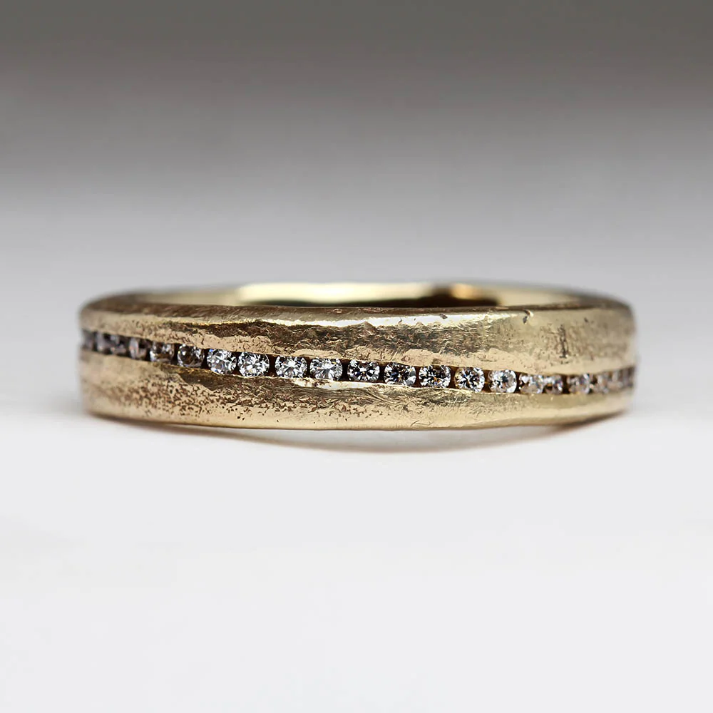 Sandcast Diamond Wave Eternity Ring - Image 6