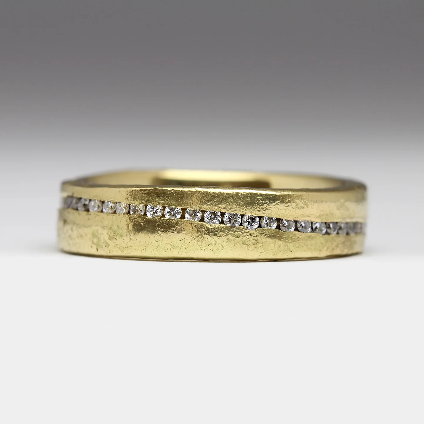 Sandcast Diamond Wave Eternity Ring - Image 7