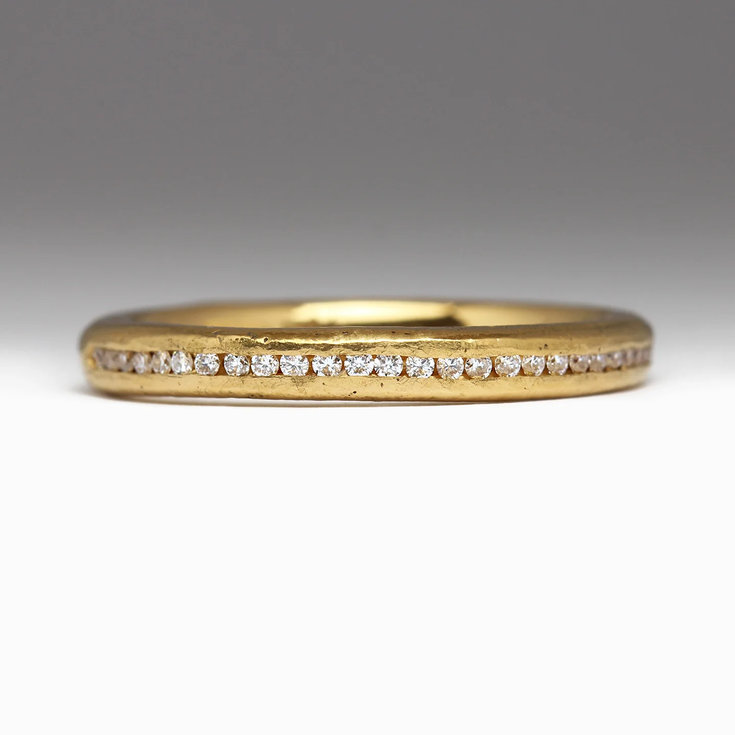 Sandcast Half Diamond Eternity Ring - Image 12
