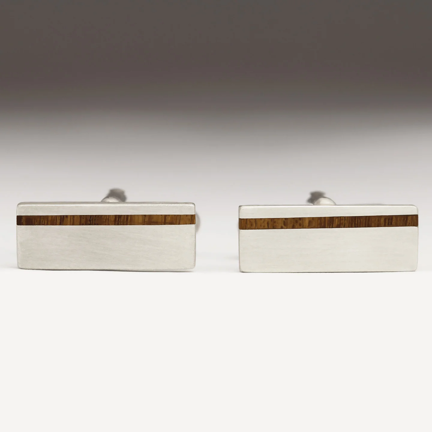 Slim Silver and Laburnum Cufflinks - C4 - Image 3